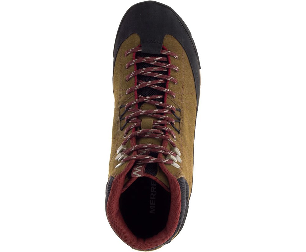 Merrell Boots Brown/Black - Catalyst Mid Suede Waterproof - Mens 02IOCKVRP